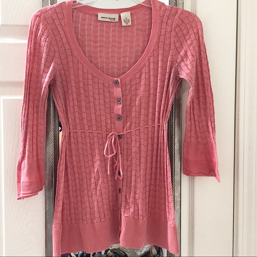 DKNY Jeans Petite 3/4 Sleeve, Medium
